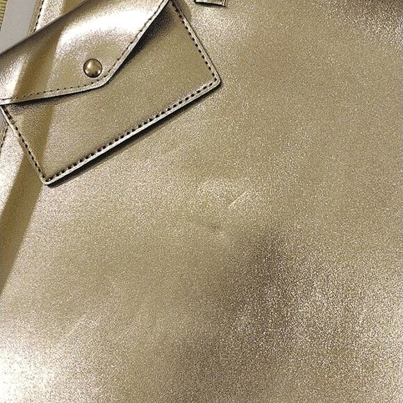 FANCY Gold Tote Shoulder Bag Office Career Documents Carrier Travel Laptop Ipad - Picture 7 of 9